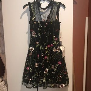 Semi formal dress with mesh